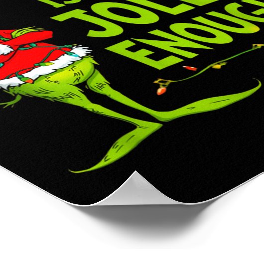 Is This Jolly Enough Funny Christmas Tree Lights H Poster (Hoek)