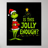 Is This Jolly Enough Funny Christmas Tree Lights H Poster (Voorkant)