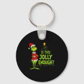 Is This Jolly Enough Funny Christmas Tree Lights H Sleutelhanger (Voorkant)