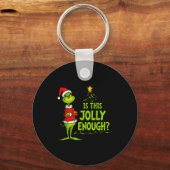 Is This Jolly Enough Funny Christmas Tree Lights H Sleutelhanger (Voorkant)