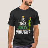 Is This Jolly Enough Funny Christmas Tree Lights H T-shirt (Voorkant)