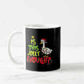 Is This Jolly Enough Funny Goose Pajama Christmas  Koffiemok (Links)