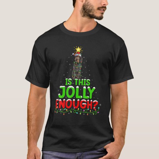 Is This Jolly Enough German Wirehaired Pointer Chr T-shirt (Voorkant)