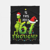 Is This Jolly Enough,green Christmas Tree Light Me Fleece Deken (Voorkant)
