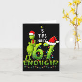 Is This Jolly Enough,green Christmas Tree Light Me Kaart (Gele Bloem)