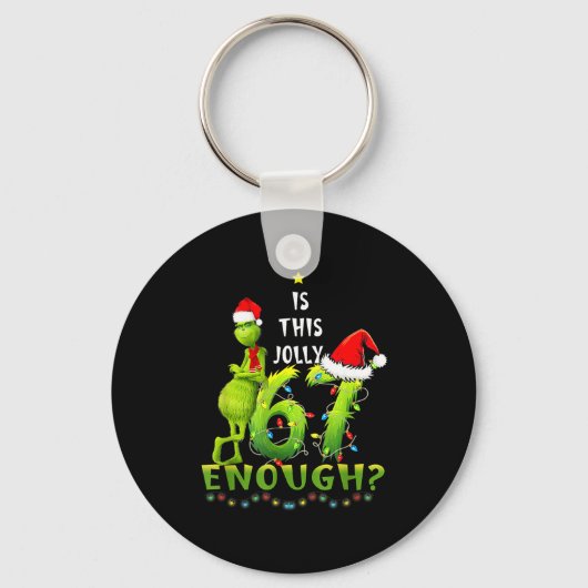 Is This Jolly Enough,green Christmas Tree Light Me Sleutelhanger (Voorkant)