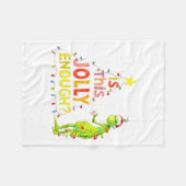 Is This Jolly Enough Green Funny Merry Christmas T Fleece Deken (Voorkant (Horizontaal))