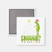 Is This Jolly Enough Green Merry Christmas Tree Li Magneet (Voorkant / Achterkant)