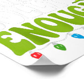 Is This Jolly Enough Green Merry Christmas Tree Li Poster (Hoek)