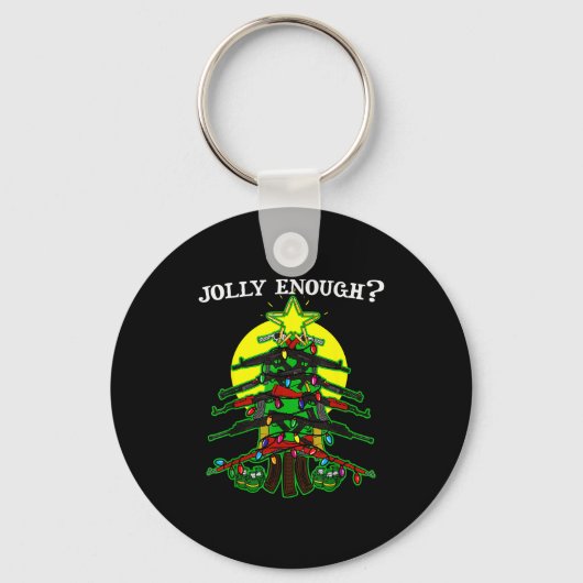 Is This Jolly Enough - Guns Christmas Tree Handgun Sleutelhanger (Voorkant)