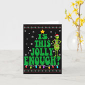 Is This Jolly Enough Merry Christmas Tree Lights F Kaart (Gele Bloem)