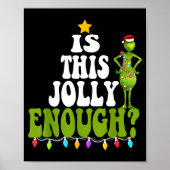 Is This Jolly Enough Merry Christmas Tree Lights F Poster (Voorkant)
