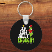 Is This Jolly Enough Merry Christmas Tree Lights F Sleutelhanger (Voorkant)