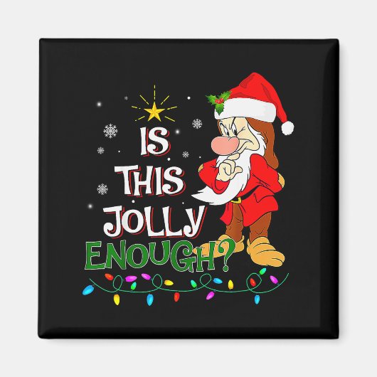 Is This Jolly Enough Mpy Elf Pajama Christmas Ligh Magneet (Voorkant)