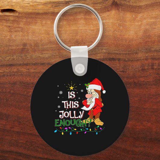Is This Jolly Enough Mpy Elf Pajama Christmas Ligh Sleutelhanger (Voorkant)