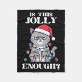 Is This Jolly Enough Tangled Christmas Cat  Fleece Deken (Voorkant)