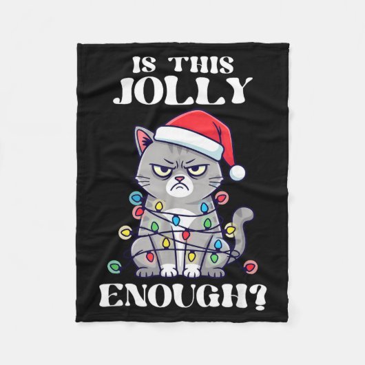 Is This Jolly Enough Tangled Christmas Cat  Fleece Deken (Voorkant)