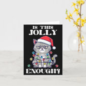 Is This Jolly Enough Tangled Christmas Cat  Kaart (Gele Bloem)