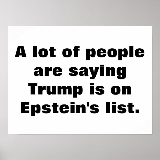 Is Trump on Epstein's list? Poster (Voorkant)