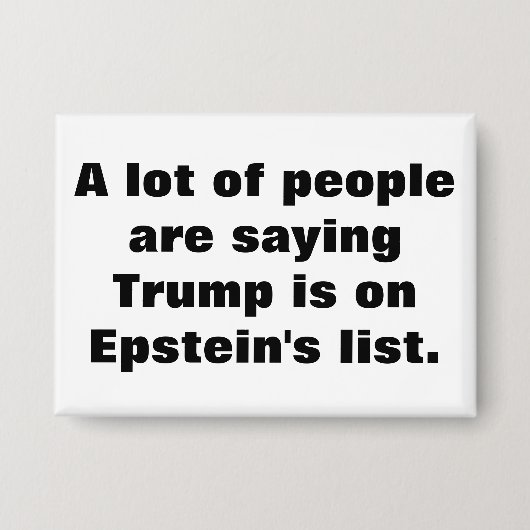 Is Trump op Epstein's lijst? Knop Button (Voorkant)
