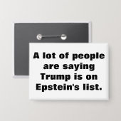 Is Trump op Epstein's lijst? Knop Button (Voorkant / Achterkant)