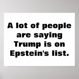 Is Trump op Epstein's lijst? Poster