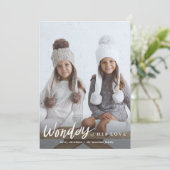 Is van zijn de fotokaart van liefdeKerstmis Feestdagenkaart (Staand voorkant)