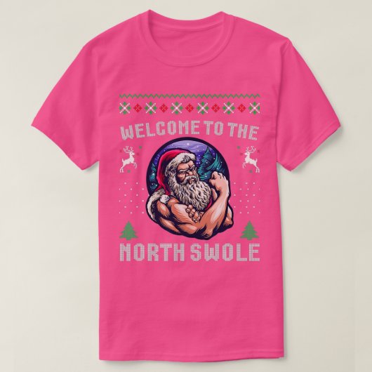 is verheugd over de Noordelijke Kerstman met Kerst T-shirt (Design voorkant)