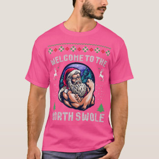 is verheugd over de Noordelijke Kerstman met Kerst T-shirt