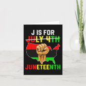 Is voor Juneteenth 1865 niet 4 juli Zwarte Geschie Kaart (Voorkant)