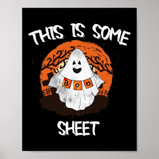 Is Wat Boo Vel Halloween Geest Grappig Cadeau Mann Poster (Voorkant)