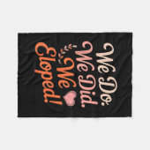 Is weggelopen vrouw verlovings bruidegom koppel ec fleece deken (Voorkant (Horizontaal))