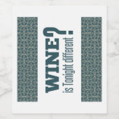 Is wijn vanavond anders? Ma Nishtana? Pesach Etiket (Enkel label)