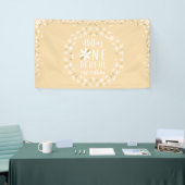 Is ze geen nederige Yellow Daisy Birthday Banner? Spandoek (Beurs)