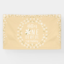 Is ze geen nederige Yellow Daisy Birthday Banner? Spandoek