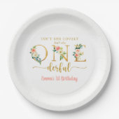 Is ze geen Onederful meisje 1e verjaardagsfeestje Papieren Bordje (Voorkant)