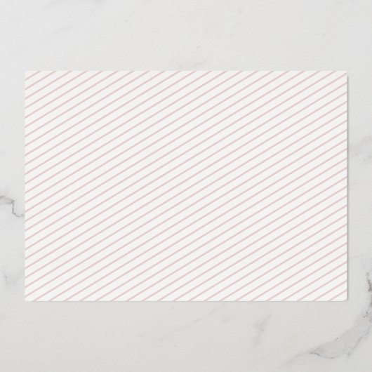 Is ze niet de liefdevolle Roos Gold Birth Announce Folie Uitnodiging (Achterkant)