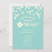 Is ze niet de liefste Daisy 1st Birthday Cute Flow Kaart (Voorkant)