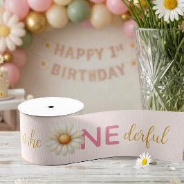 Is ze niet écht een wonderkind? Eerste verjaardag Grosgrain Lint