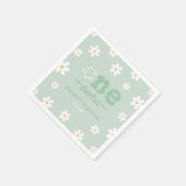 Is ze niet een aardige retro bloemige wijze verjaa servet (Hoek)