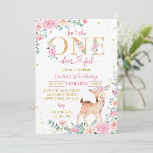 Is ze niet een-heerlijke roze bloemenverjaardag? kaart (Staand voorkant)