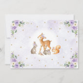 Is ze niet één-hert-rijk Lila Woodland 1st Birthda Kaart (Achterkant)