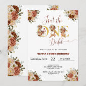 Is ze niet Een-hert-vol meisje bosland 1e verjaard Kaart (Voorkant / Achterkant)