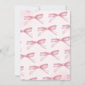 Is ze niet een prachtig roze boog meisje 1e verjaa kaart (Achterkant)