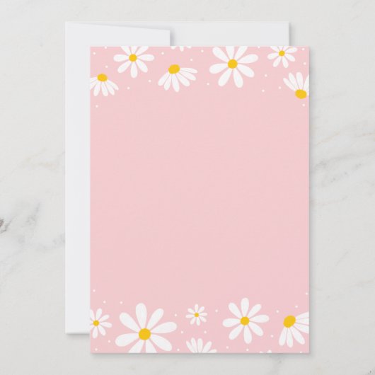 Is ze niet een prachtige roze Boho Daisy eerste ve Kaart (Achterkant)