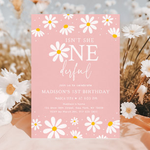 Is ze niet een prachtige roze Boho Daisy eerste ve Kaart