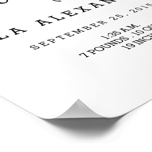 Is ze niet lekker babymeisje in de neursery print? poster (Hoek)