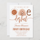 Is ze niet leuk, Onederful Boho Rainbow Birthday Kaart (Voorkant)