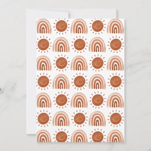 Is ze niet leuk, Onederful Boho Rainbow Birthday Kaart (Achterkant)