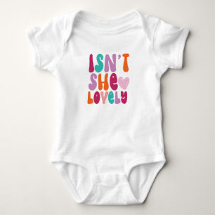 Is ze niet mooi Boho Retro Typografie Baby Girl Romper